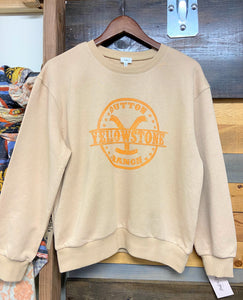 Vintage Wash Yellowstone Logo Sweatshirt