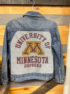 University of Minnesota Up-cycled Levi's Denim Jacket - Women's Medium