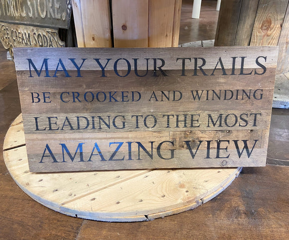 Amazing View Reclaimed Wood Sign