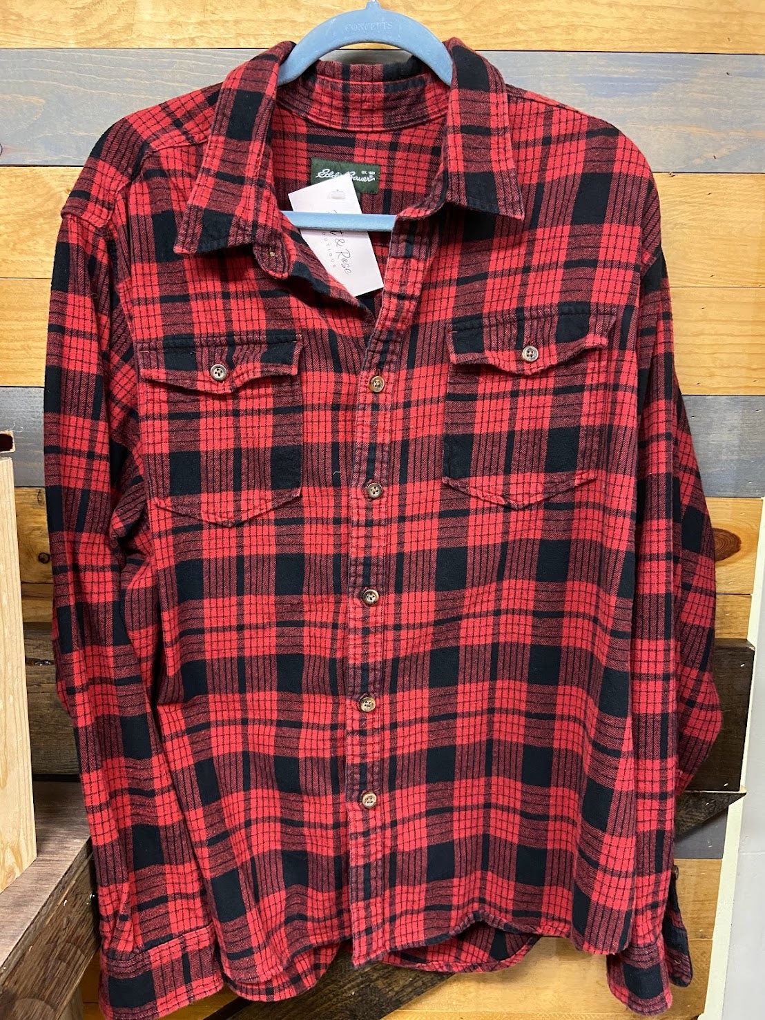 AgedUpcycleRecycle Ohio Gameday Upcycled Flannel Shirt