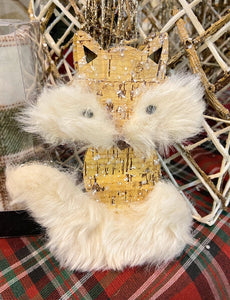 Corrugated Cork Fox - Holiday Ornament