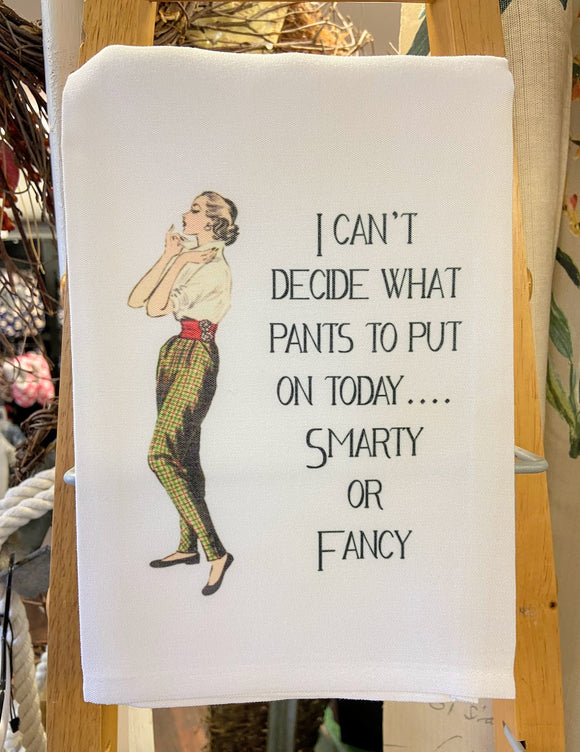 Fancy Pants Smarty Pants Retro Tea Towel