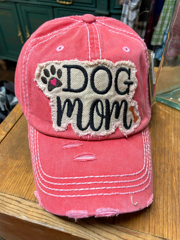 Dog Mom Vintage Baseball Hat - Pink