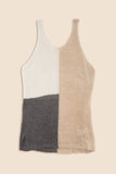 Color Blocked Sweater Tank Top