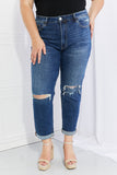 Vervet by Flying Monkey Distressed Cropped Jeans with Pockets