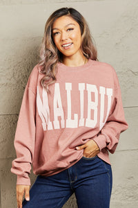 Sweet Claire "Malibu" Oversized Crewneck Sweatshirt - Blush