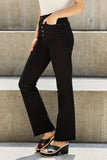 Judy Blue Lauren High Waist Button Fly Bootcut Jeans - Black