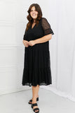 Lovely Lace Tiered Dress - Black