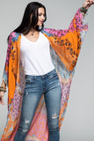La Jolla Damask Print Kimono