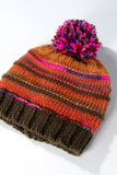 Yarn Dye Knit Pom Beanie - Campfire