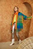 Plaid Fuzzy Shacket - Pastel or Rainbow
