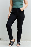 Judy Blue Kenya Mid Rise Slim Fit Jeans - Black