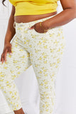 Judy Blue Golden Meadow Floral Skinny Jeans - Yelow
