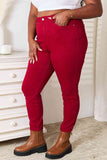 Judy Blue High Waist Tummy Control Skinny Jeans - Deep Red