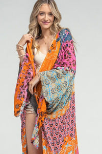 La Jolla Damask Print Kimono