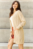 Breezy Days Open Front Sweater Cardigan - Cream