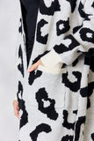 Leopard Open Front Cardigan Sweater - Ivory