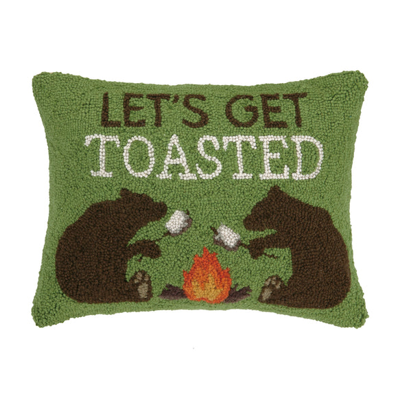 Let's Get Toasted Campfire Pillow