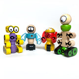 Tinker Tottter Robots - 28 pc Wooden Playset