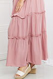 Summer Days Ruffled Maxi Skirt - Mauve