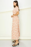 Floral Crop Top & Maxi Skirt Set - Cream or Orange
